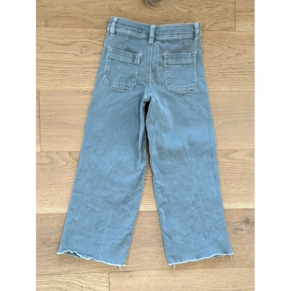 Zara Girls Wide Leg Pants Blue High Rise 4-5 4 5 Year Sailor Trendy Casual As Is